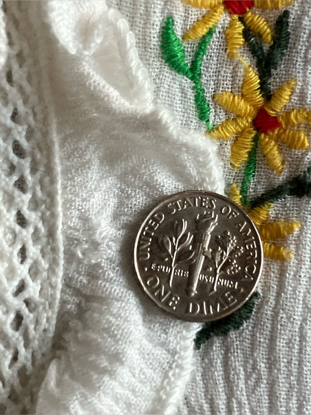 Anthropologie Serendipity Floral Embroidered Ruffled Blouse by Seen Worn Kept - Picture 5 of 5